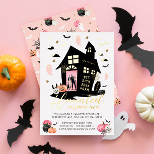 Invitation En Aluminium Maison hantée effrayante Fête d'Halloween Photo pe
