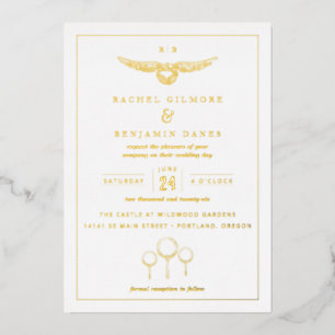 Invitation En Aluminium Mariage Aquarelle Magique Harry Potter