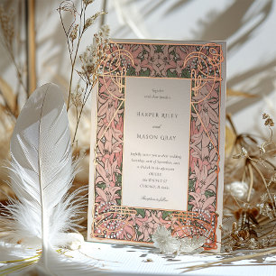 Invitation En Aluminium Mariage Art Nouveau Lily Harmony