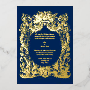 Invitation En Aluminium Mariage baroque Rococo