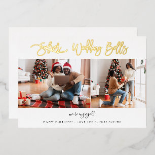 Invitation En Aluminium Mariage Bells Multi Photo Fiançailles Card - WH
