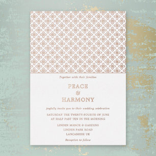 Invitation En Aluminium Mariage blanc Rose or Twilight Charms