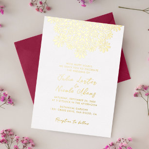Invitation En Aluminium Mariage Bohème Rustique Mandala Floral Soleil Leva