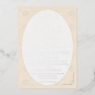 Invitation En Aluminium Mariage catholique de la dentelle vintage