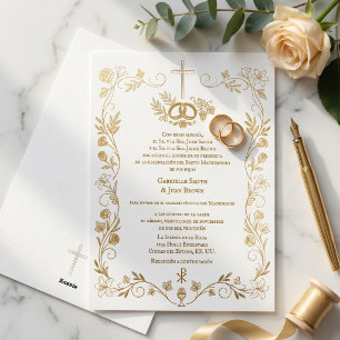 Invitation En Aluminium Mariage catholique de rite espagnol Messe de noces