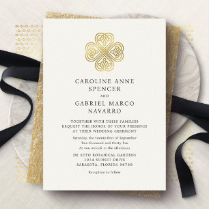 Invitation En Aluminium Mariage celtique irlandais de la Saint-Patrick cha