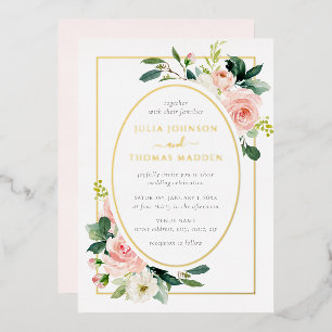 Invitation En Aluminium Mariage de cadre de couleur or rose