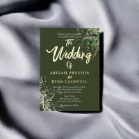 Mariage de calligraphie à pinceau vert
