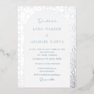Invitation En Aluminium Mariage de carreaux géométriques italiens (Solid)