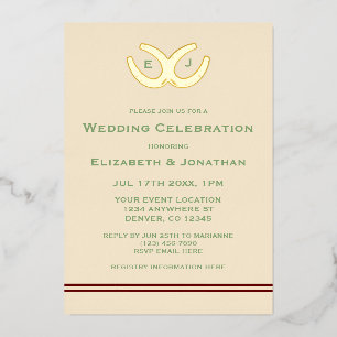 Invitation En Aluminium Mariage de fers à cheval occidentaux
