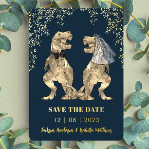 Invitation En Aluminium Mariage de la Mariée & du Marié Dinosaure Enregist