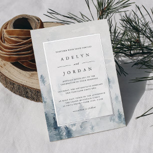 Invitation En Aluminium Mariage de la Reverie d'hiver
