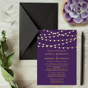 Invitation En Aluminium Mariage de lumière à chaîne moderne Real