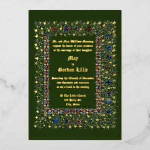 Invitation En Aluminium Mariage de style médiéval de l'ère victorienne 188