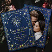 Mariage de Tarot bleu céleste Photo Enregistrer la