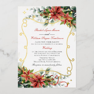 Invitation En Aluminium Mariage de vacances Poinsettia