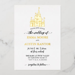 Invitation En Aluminium Mariage du château Princess