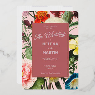 Invitation En Aluminium Mariage du jardin floral