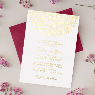 Invitation En Aluminium Mariage Élégance Festive Majestueuse Mandala