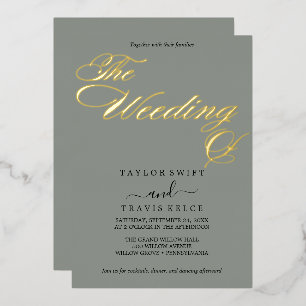 Invitation En Aluminium Mariage élégant avec des arômes foncés et de l'hui