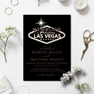 Invitation En Aluminium Mariage élégant de destination à Las Vegas