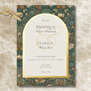 Invitation En Aluminium Mariage élégant de style vintage William Morris da