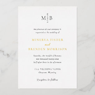 Invitation En Aluminium Mariage Élégant Moderne