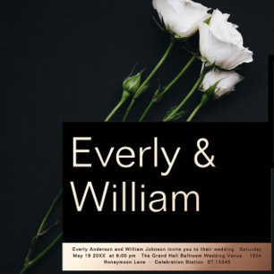 Invitation En Aluminium Mariage élégant simple moderne minimaliste or    