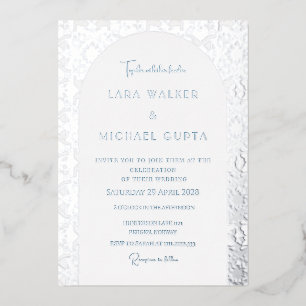 Invitation En Aluminium Mariage en carreaux géométriques italiens (uni)