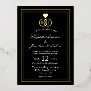 Invitation En Aluminium Mariage Entwin Rings