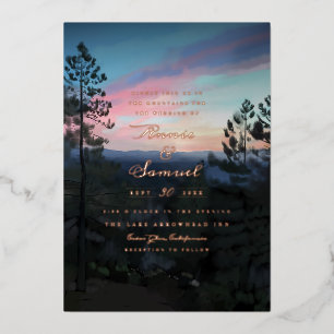 Invitation En Aluminium Mariage escapade en montagne