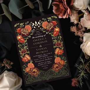 Invitation En Aluminium Mariage Fantastique dans un Jardin Floral Enchanté