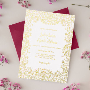 Invitation En Aluminium Mariage Feuillage Arbustes Botaniques Mexicains