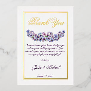 Invitation En Aluminium Mariage Floral Aquarelle Lilas Poétique Romantique