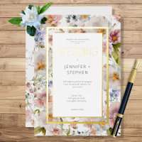 Mariage Floral Aquarelle Pastel Rustique d'Avril