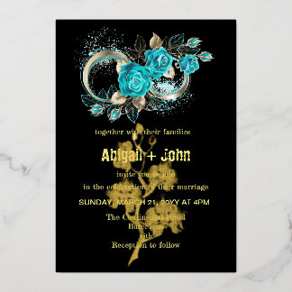 Invitation En Aluminium Mariage floral aquatique