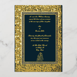 Invitation En Aluminium Mariage frontalier vintage Indien et Grapevine
