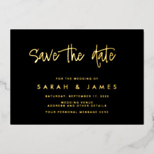 Invitation En Aluminium Mariage Minimaliste Moderne Enregistrez la Date