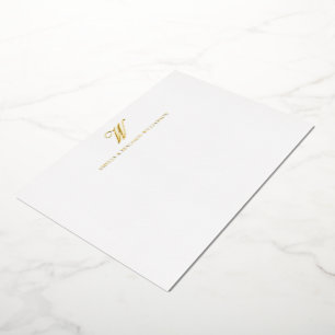 Invitation En Aluminium Mariage Minimaliste Monogramme de Famille Classiqu