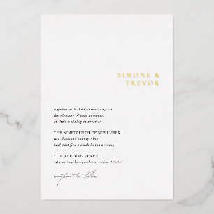 Invitation En Aluminium Mariage Moderne Noir et Blanc Élégant