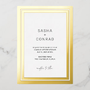 Invitation En Aluminium Mariage moderne Sasha