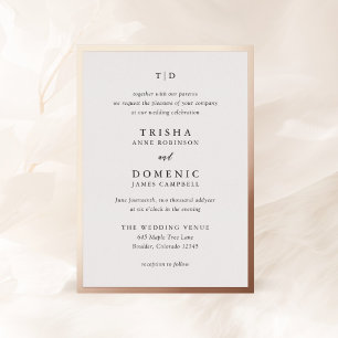 Invitation En Aluminium Mariage Moderne Trisha