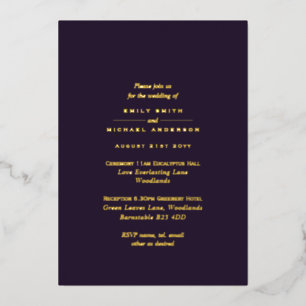 Invitation En Aluminium Mariage monochrome tout-en-1 pour la typographie d