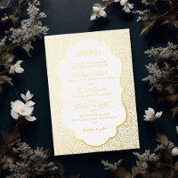 Mariage musulman Arabian White Marble Crème Gold