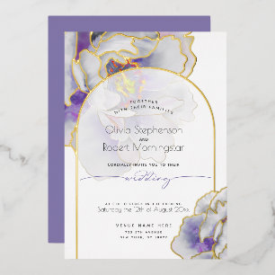 Invitation En Aluminium Mariage Peine pourpre étonnante
