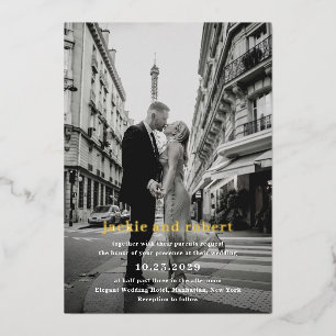 Invitation En Aluminium Mariage photo moderne minimal