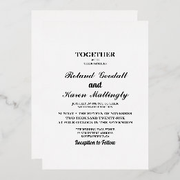 Invitation En Aluminium Mariage plat