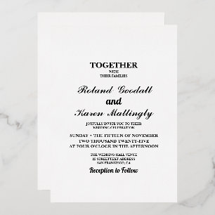 Invitation En Aluminium Mariage plat
