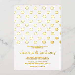 Invitation En Aluminium Mariage Pois moderne Real
