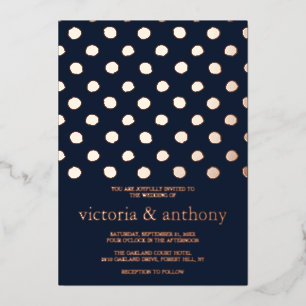 Invitation En Aluminium Mariage Pois moderne Real